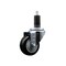 Service Caster 3'' Black Poly Wheel Swivel 1-1/4'' Expanding Stem Caster SCC-EX20S314-PPUB-BLK-114 - alternate 1